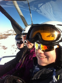 Mattes Steffenhagen, Leonie Fiestelmann und Marius Tappe bei Kaiserwetter im Lift